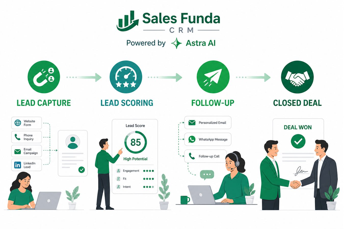 How Astra AI improves the Sales Funda CRM sales process