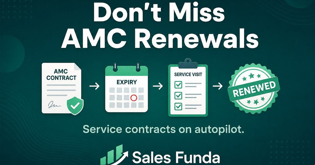 AMC renewal workflow in Sales Funda