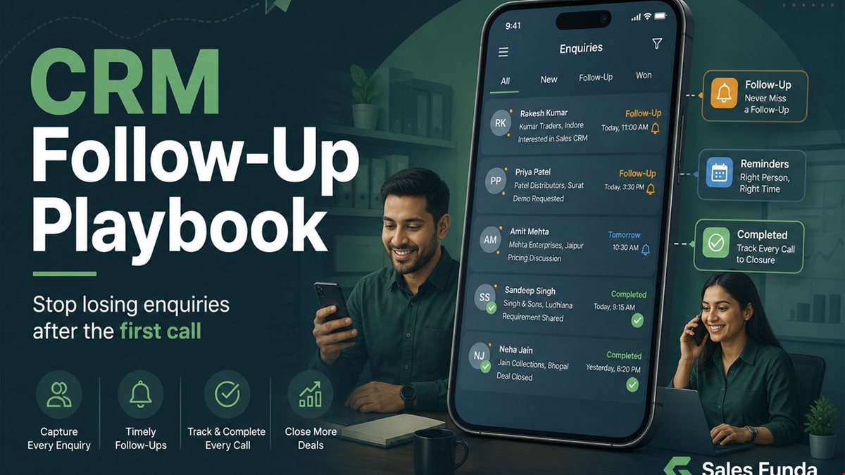 CRM follow-up inside Sales Funda