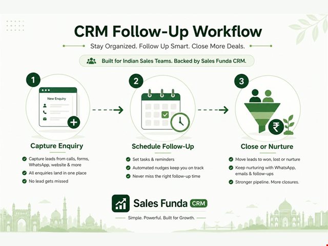 CRM follow-up workflow from capture to close