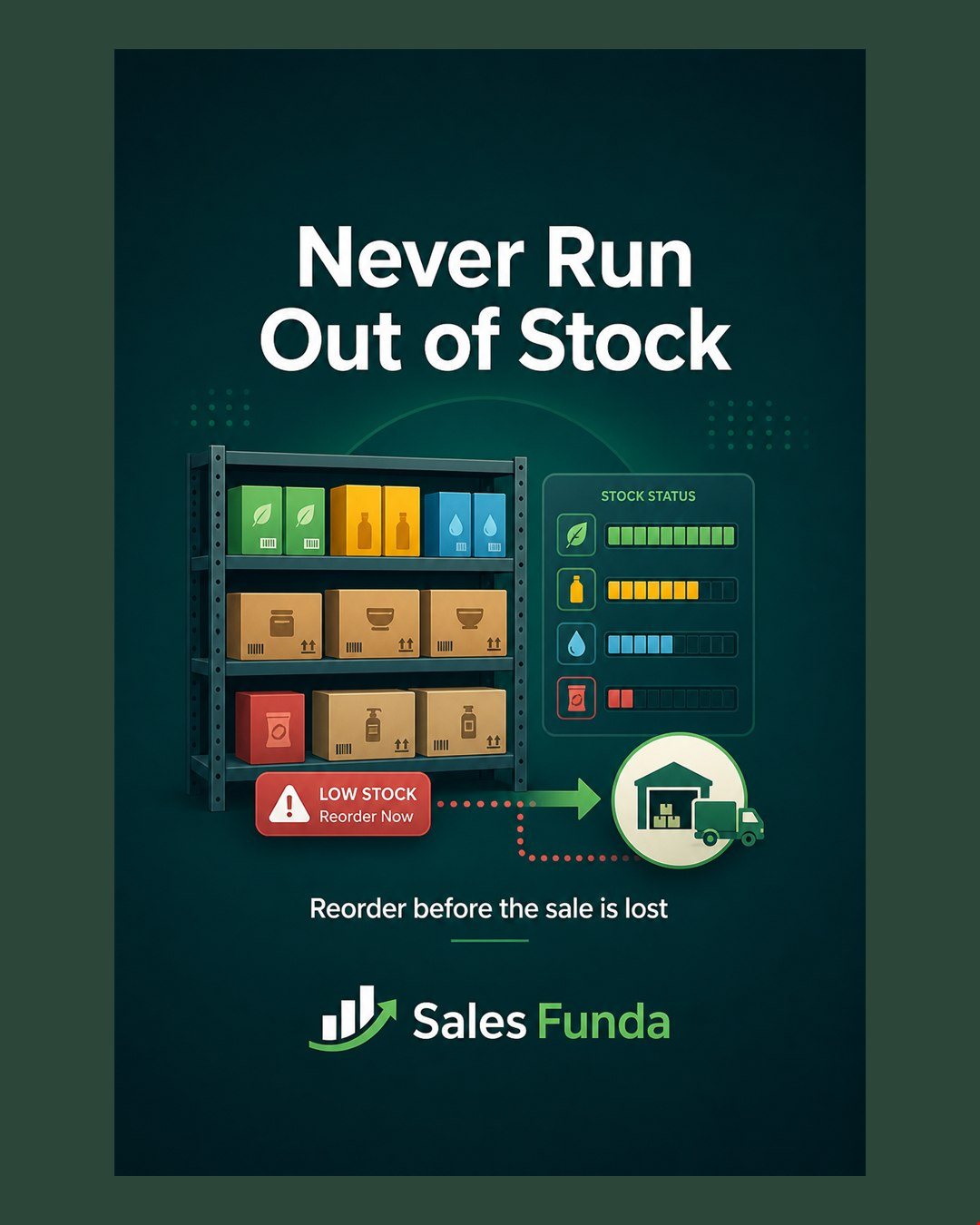 Inventory stock levels and reorder workflow