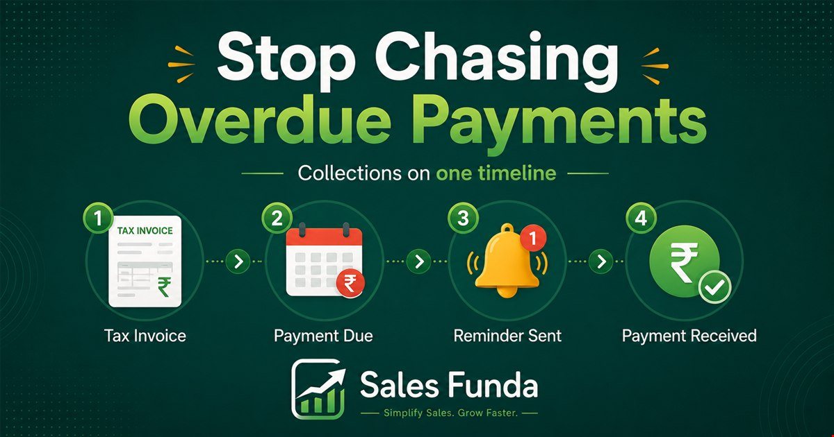 Payment collections workflow in Sales Funda