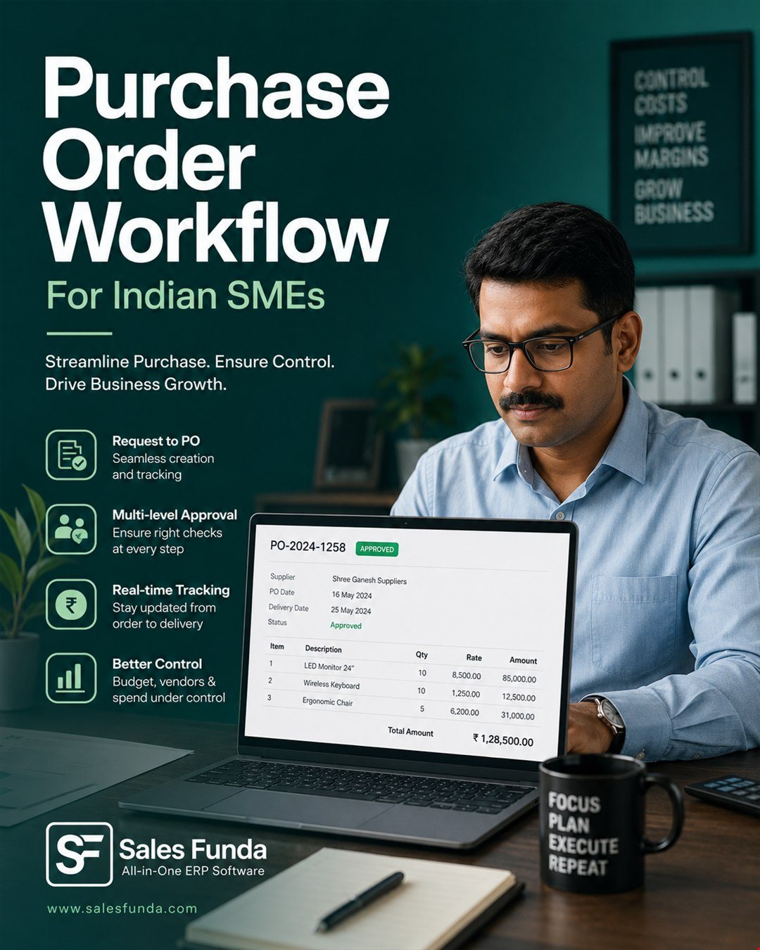 Purchase order approval workflow for Indian SMEs